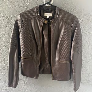 Charlotte ruse brown faux leather jacket